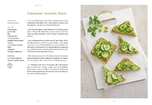 Buchcover und Innenansicht für das Buch: Die Longevity-Food-Formel