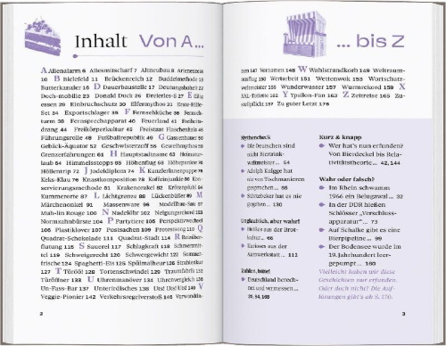 Buchcover und Innenansicht für das Buch: DUMONTs Unnützes Reisewissen Deutschland