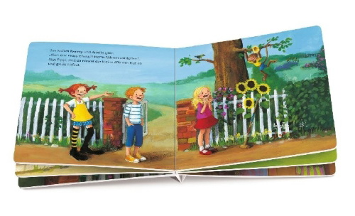 Buchcover und Innenansicht für das Buch: Hurra, Pippi Langstrumpf