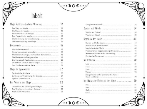 Buchcover und Innenansicht für das Buch: Dein Weg ins Reich der Magie