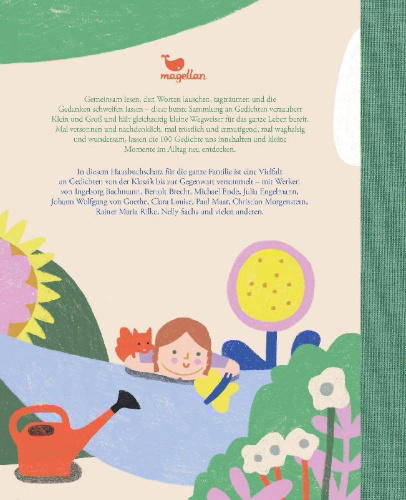 Buchcover und Innenansicht für das Buch: Wunderbare Gedichtezeit - Ein Hausbuch mit 100 Gedichten für dein Leben