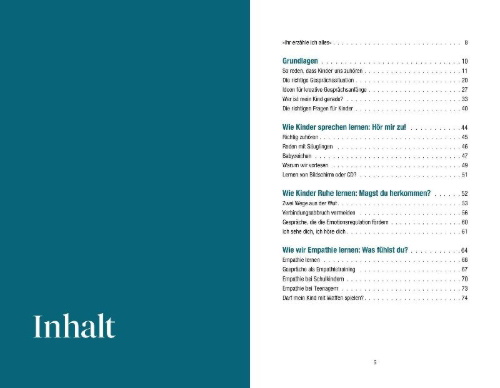Buchcover und Innenansicht für das Buch: Das artgerecht Gespräche-Buch: Zehn wirklich wichtige Gespräche, die Kinder und Eltern wachsen lassen