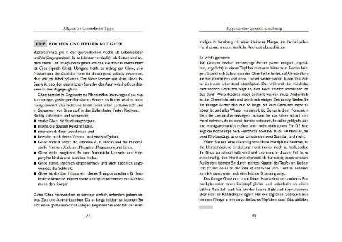 Buchcover und Innenansicht für das Buch: Ayurveda: Die besten Tipps aus dem jahrtausendealten Naturheilsystem