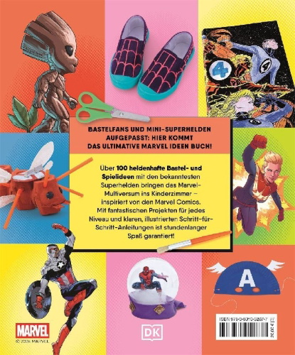 Buchcover und Innenansicht für das Buch: Marvel Ideen Buch