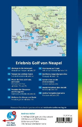 Buchcover und Innenansicht für das Buch: MICHAEL MÜLLER Reiseführer Golf von Neapel