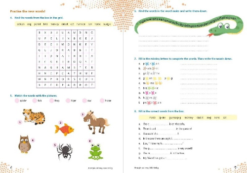 Buchcover und Innenansicht für das Buch: simple und easy Englisch 1 - Vokabeltrainer