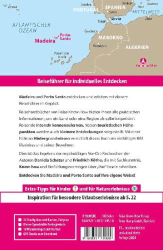 Buchcover und Innenansicht für das Buch: Reise Know-How Reiseführer Madeira und Porto Santo mit 18 Wanderungen inklusive Inselfaltplan