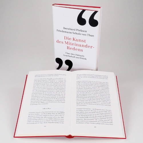 Buchcover und Innenansicht für das Buch: Die Kunst des Miteinander-Redens
