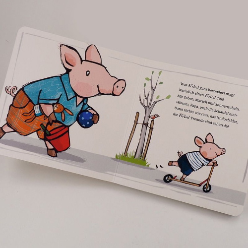 Buchcover und Innenansicht für das Buch: Ab in die Wanne, Ferkel!