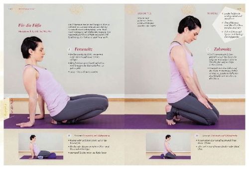 Buchcover und Innenansicht für das Buch: Yin Yoga für die Faszien