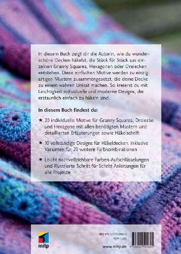 Buchcover und Innenansicht für das Buch: Perkins, A: Bunte Decken häkeln aus Granny Squares & Co.