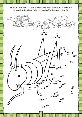 Buchcover und Innenansicht für das Buch: Conni Gelbe Reihe (Beschäftigungsbuch): Entdeckt! Spiele und Suchbilder