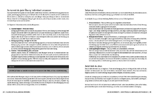 Buchcover und Innenansicht für das Buch: 50 Workouts - Neurozentriertes Training