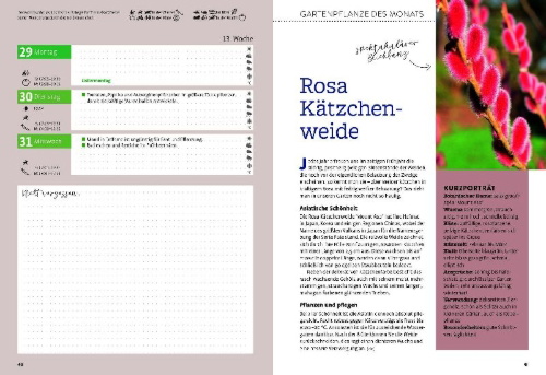 Buchcover und Innenansicht für das Buch: Ulmers Gartenkalender 2027