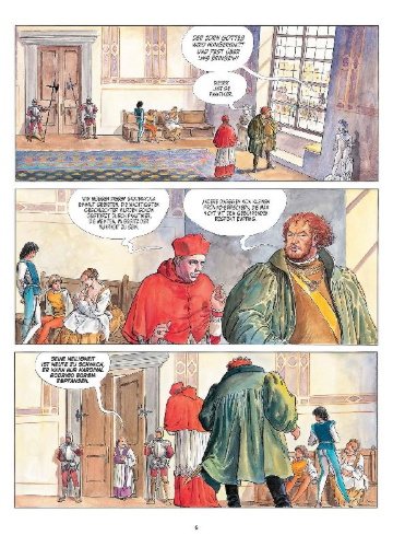 Buchcover und Innenansicht für das Buch: Borgia 1