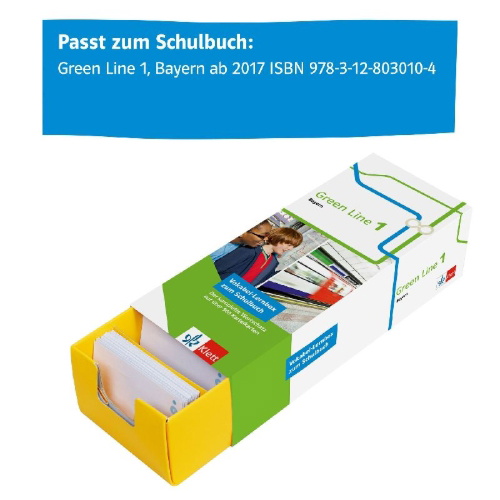 Buchcover und Innenansicht für das Buch: Vokabel-Lernbox zum Schulbuch. Green Line 1. Bayern. Klasse 5