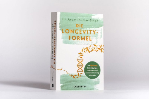 Buchcover und Innenansicht für das Buch: The longevity formula
