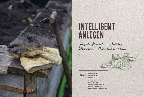 Buchcover und Innenansicht für das Buch: Das geniale Hochbeetbuch