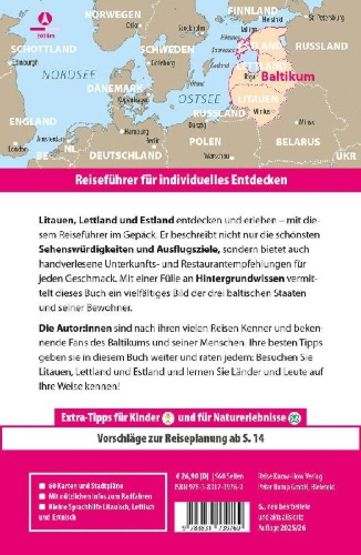 Buchcover und Innenansicht für das Buch: Reise Know-How Reiseführer Baltikum: Estland, Lettland, Litauen