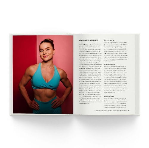 Buchcover und Innenansicht für das Buch: Jeder kann es schaffen - Schritt für Schritt zu mehr Kraft, Selbstvertrauen & Lebensfreude, Spiegelbestseller Fitness Buch mit Trainingsplänen, gesunden Rezepten, Abnehmen, Muskelaufbau, Motivation & Mindset für Frauen & Männer