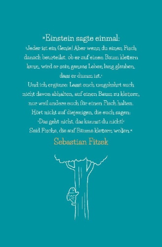 Buchcover und Innenansicht für das Buch: Fische, die auf Bäume klettern