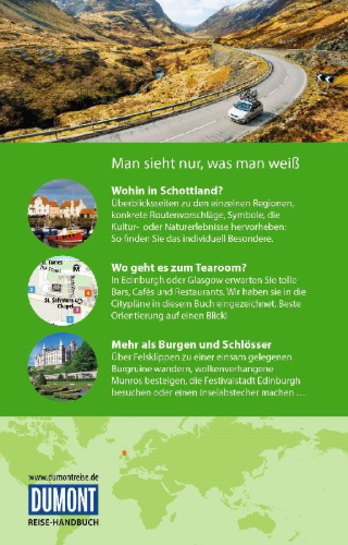 Buchcover und Innenansicht für das Buch: DUMONT Reise-Handbuch Reiseführer Schottland