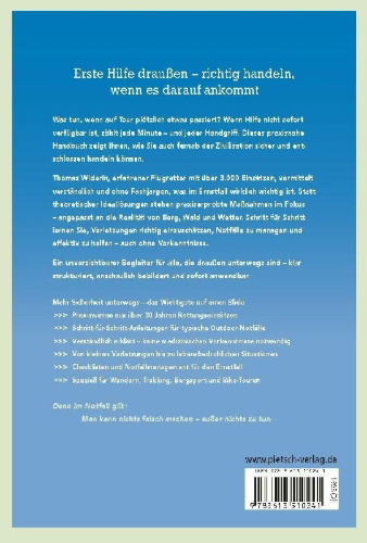 Buchcover und Innenansicht für das Buch: outdoor know-how: Erste-Hilfe-Handbuch für unterwegs