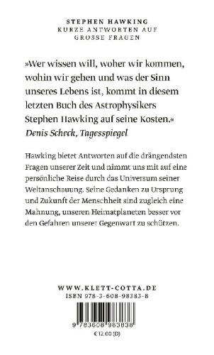 Buchcover und Innenansicht für das Buch: Brief Answers to the Big Questions