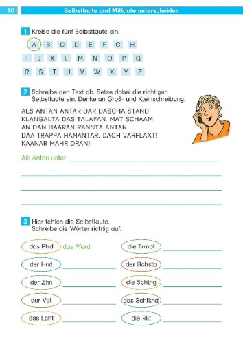 Buchcover und Innenansicht für das Buch: Die Deutsch-Helden Das große Übungsbuch für Deutsch-Helden 2. Klasse