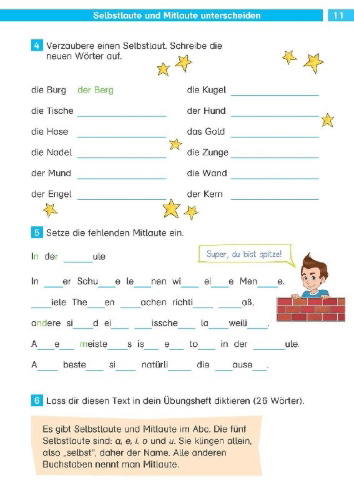 Buchcover und Innenansicht für das Buch: Die Deutsch-Helden Das große Übungsbuch für Deutsch-Helden 2. Klasse