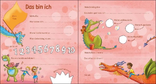 Buchcover und Innenansicht für das Buch: Meine Kindergarten-Freunde (Drachen)
