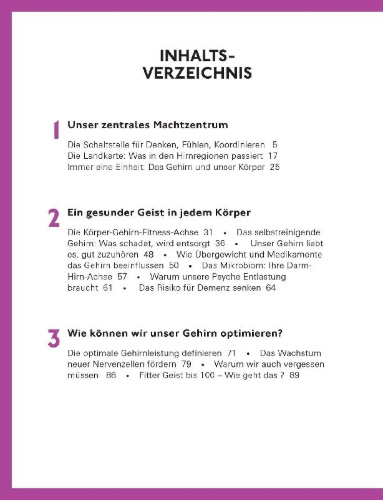 Buchcover und Innenansicht für das Buch: Geistig fit bis ins hohe Alter