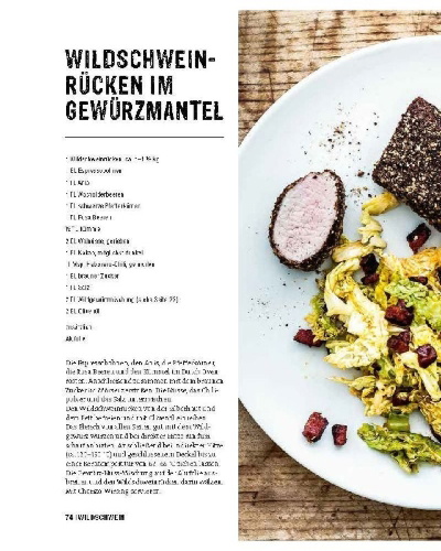 Buchcover und Innenansicht für das Buch: Wild grillen