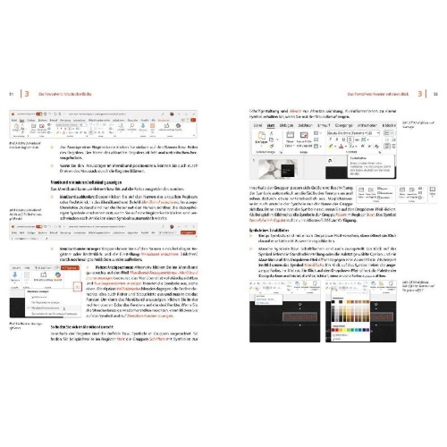 Buchcover und Innenansicht für das Buch: PowerPoint 2024, 2021 + Microsoft 365