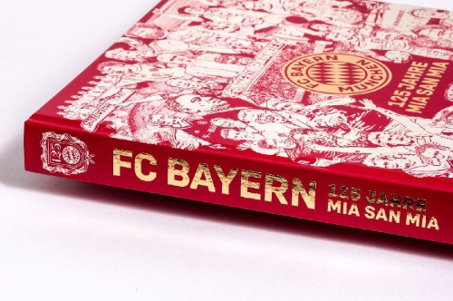 Buchcover und Innenansicht für das Buch: FC Bayern München: 125 Jahre Mia San Mia