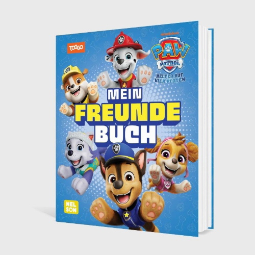 Buchcover und Innenansicht für das Buch: PAW Patrol Mitmachbuch: Mein Freundebuch