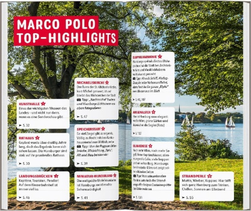 Buchcover und Innenansicht für das Buch: MARCO POLO Reiseführer Hamburg