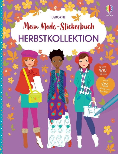 Buchcover und Innenansicht für das Buch: Meine liebsten Mode-Stickerbücher