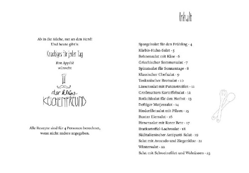 Buchcover und Innenansicht für das Buch: Da haben wir den Salat