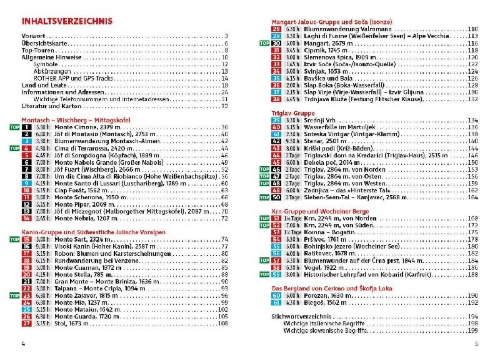 Buchcover und Innenansicht für das Buch: ROTHER Wanderführer Julische Alpen. 61 Touren zwischen Tarvisio, Bled und Tolmin - mit Nationalpark Triglav und So¿atal