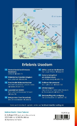 Buchcover und Innenansicht für das Buch: MICHAEL MÜLLER Reiseführer Usedom