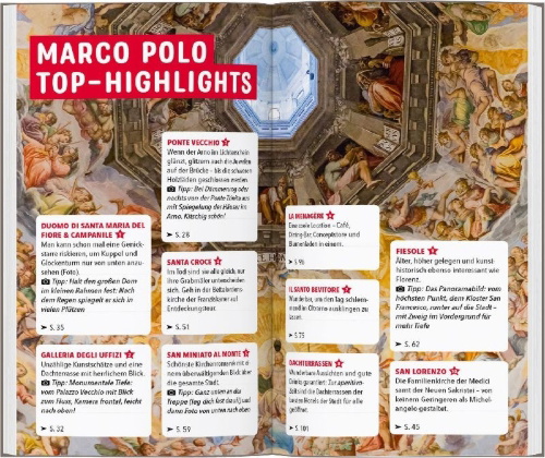 Buchcover und Innenansicht für das Buch: MARCO POLO Reiseführer Florenz