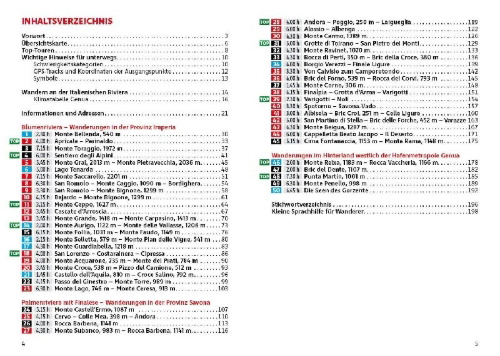 Buchcover und Innenansicht für das Buch: ROTHER Wanderführer Italienische Riviera