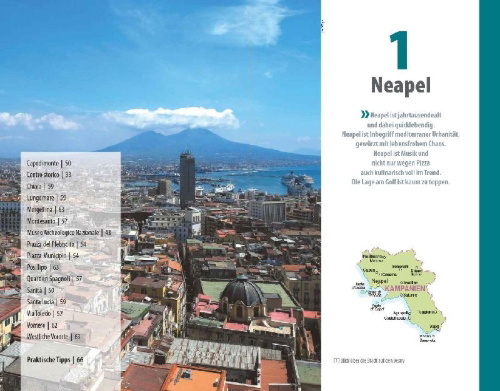 Buchcover und Innenansicht für das Buch: Reise Know-How Reiseführer Golf von Neapel, Amalfiküste