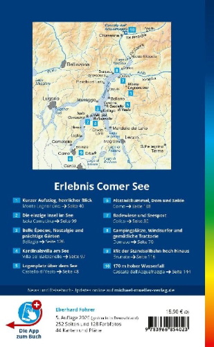 Buchcover und Innenansicht für das Buch: MICHAEL MÜLLER Reiseführer Comer See