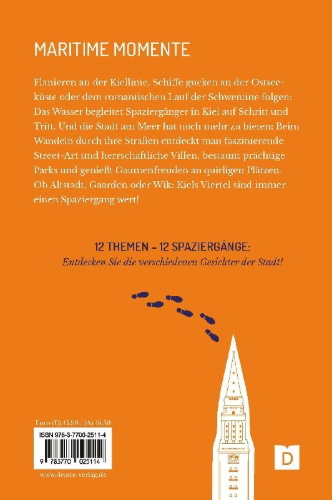 Buchcover und Innenansicht für das Buch: Zu Fuß durch Kiel