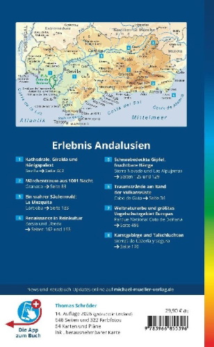 Buchcover und Innenansicht für das Buch: MICHAEL MÜLLER Reiseführer Andalusien
