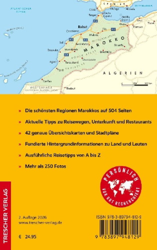 Buchcover und Innenansicht für das Buch: TRESCHER Reiseführer Marokko