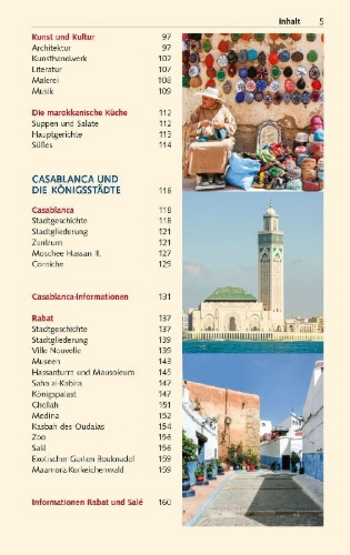 Buchcover und Innenansicht für das Buch: TRESCHER Reiseführer Marokko
