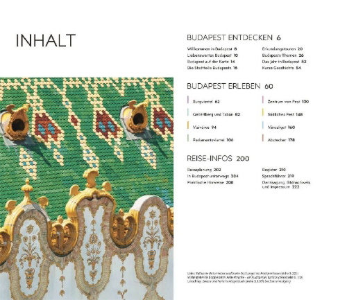 Buchcover und Innenansicht für das Buch: Vis-à-Vis Reiseführer Budapest